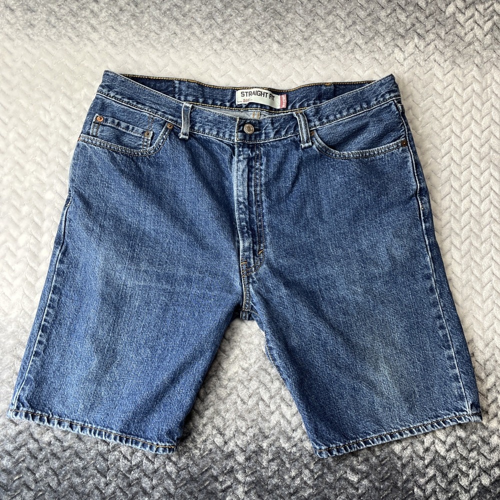 Levis 505 Shorts Men 40 Regular Straight Denim Workwear Outdoors Pockets Y2K